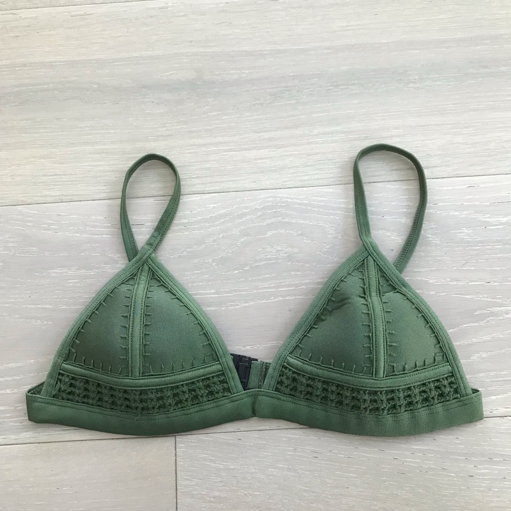 Triangl Green Bikini Top sz small S - Picture 2 of 3